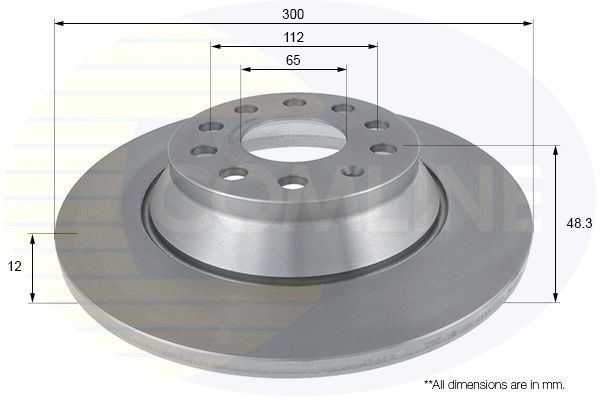 COMLINE ADC2613: Piduriketas Comline Ø: 300mm, täis, Ø: 300mm, kaetud
