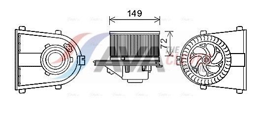 AVA COOLING SYSTEMS AI8378: Electromotor, ventilatie interioara fara rezistenta