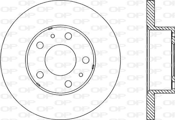 OPEN PARTS BDA1150.10: Bromsskiva framaxel, Ø: 280mm, full, Ø: 280mm