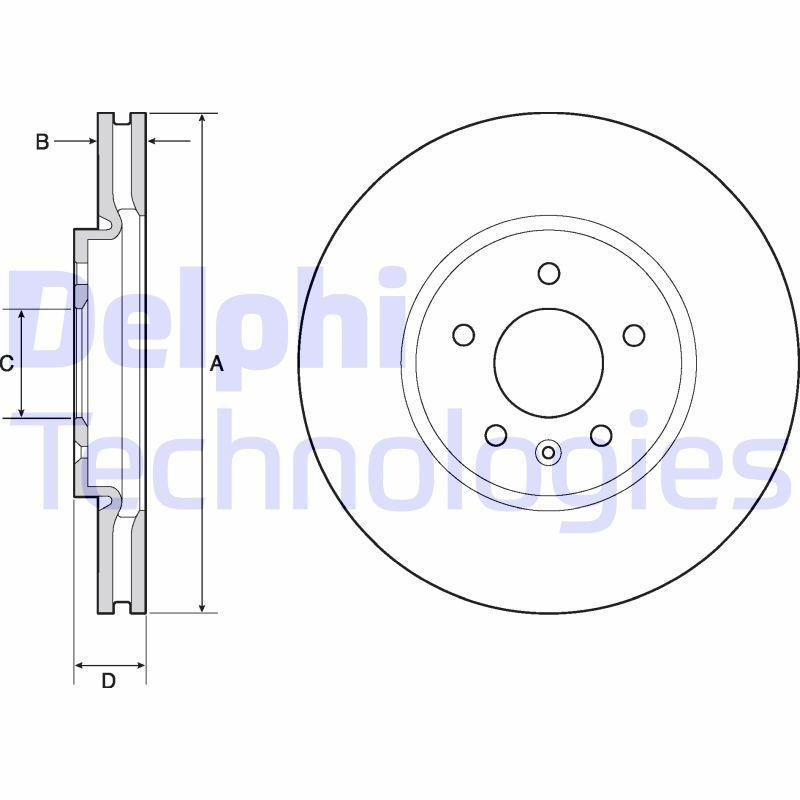 DELPHI BG4672C: Piduriketas Ø: 321mm, õhutusega, Ø: 321mm, kaetud
