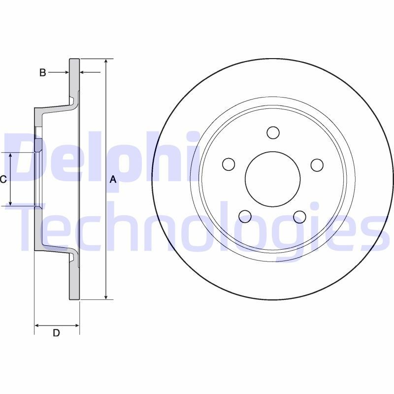 DELPHI BG4682: Piduriketas Ø: 280mm, täis, Ø: 280mm