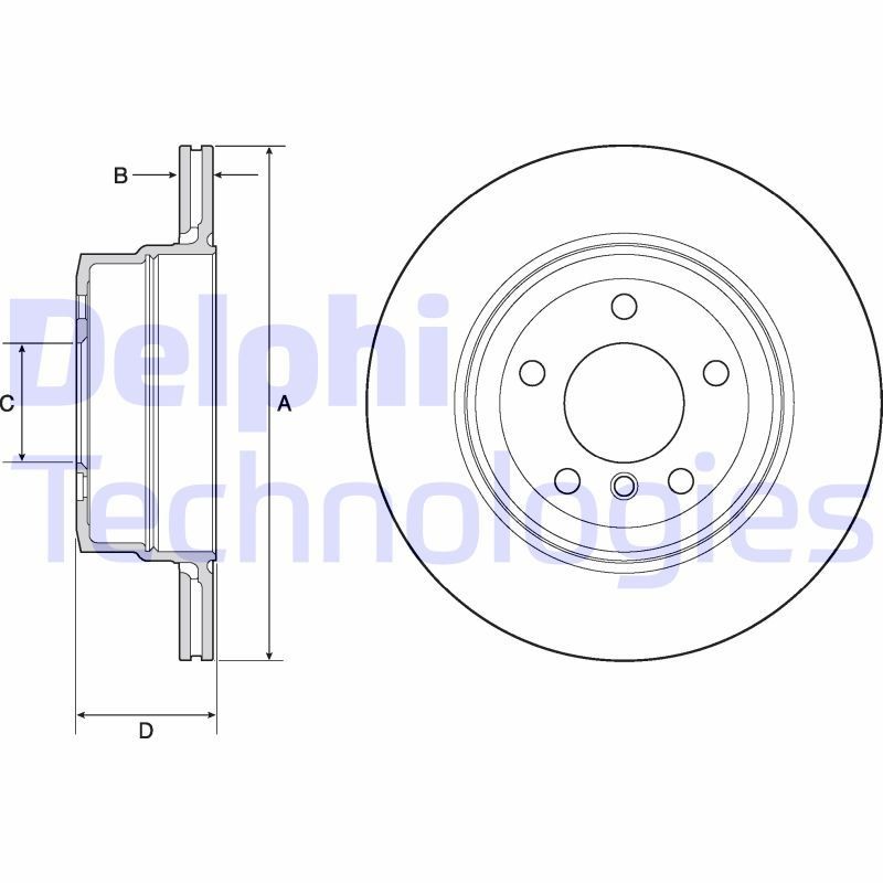 DELPHI BG4695C: Piduriketas Ø: 320mm, õhutusega, Ø: 320mm, kaetud