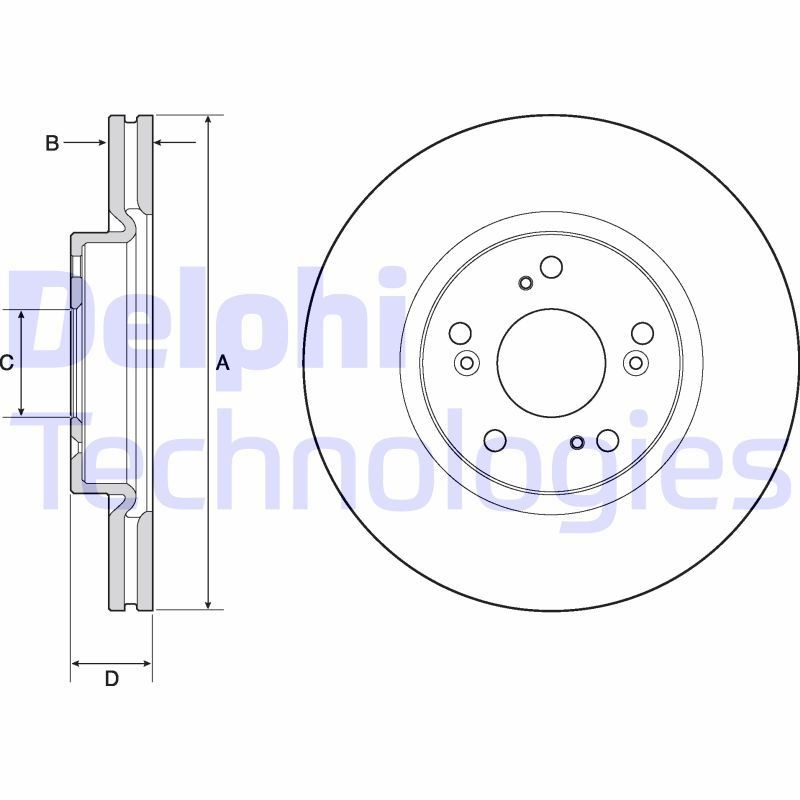 DELPHI BG4698C: Piduriketas Ø: 293mm, õhutusega, Ø: 293mm, kaetud