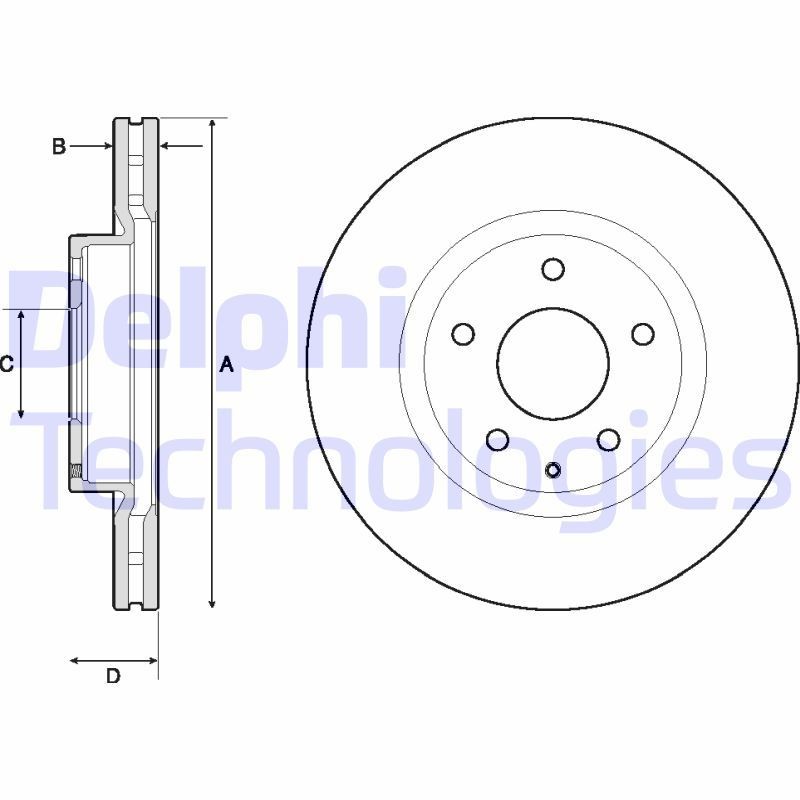 DELPHI BG4713C: Piduriketas Ø: 295mm, õhutusega, Ø: 295mm, kaetud