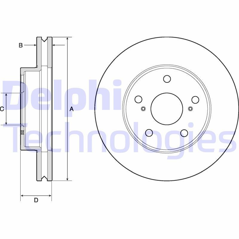 DELPHI BG4758C: Piduriketas Ø: 275mm, õhutusega, Ø: 275mm, kaetud