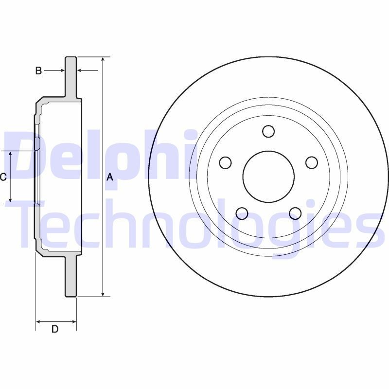 DELPHI BG4772C: Piduriketas Ø: 330mm, täis, Ø: 330mm, kaetud