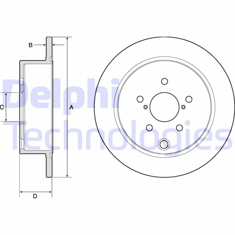 DELPHI BG4776C: Piduriketas Ø: 274mm, täis, Ø: 274mm, kaetud