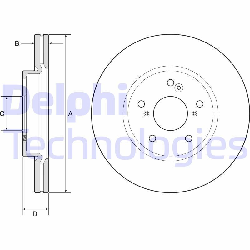 DELPHI BG4785C: Piduriketas Ø: 293mm, õhutusega, Ø: 293mm, kaetud