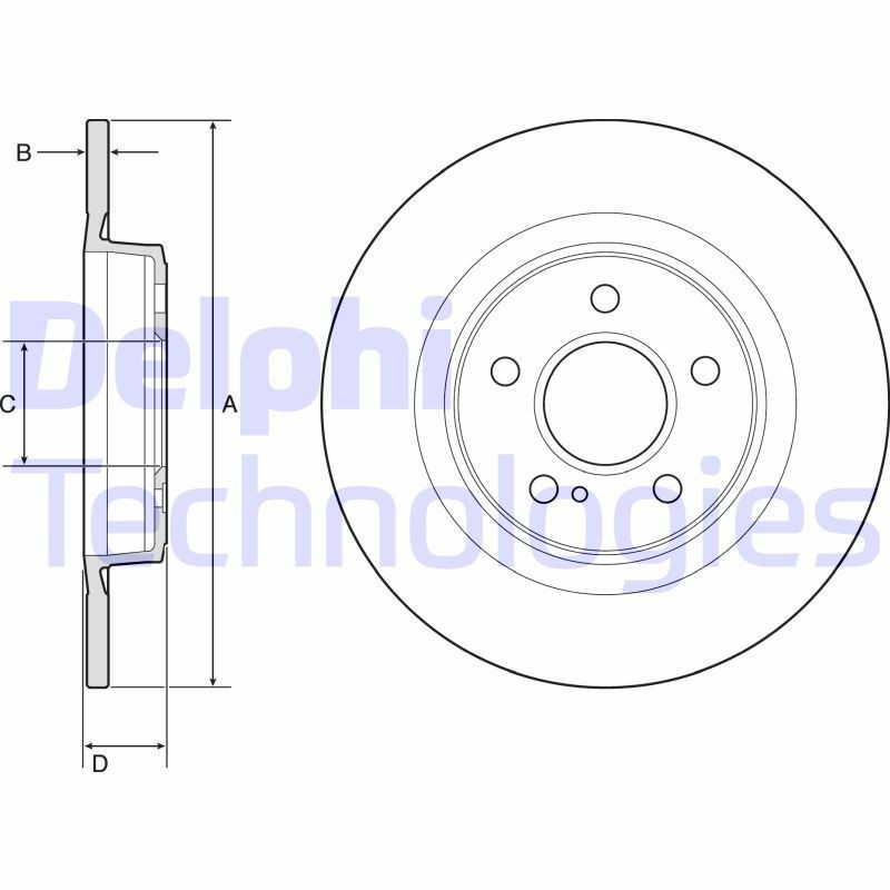 DELPHI BG4790C: Bremžu diski Ø: 300mm, pilnīgi, Ø: 300mm, pārklāts
