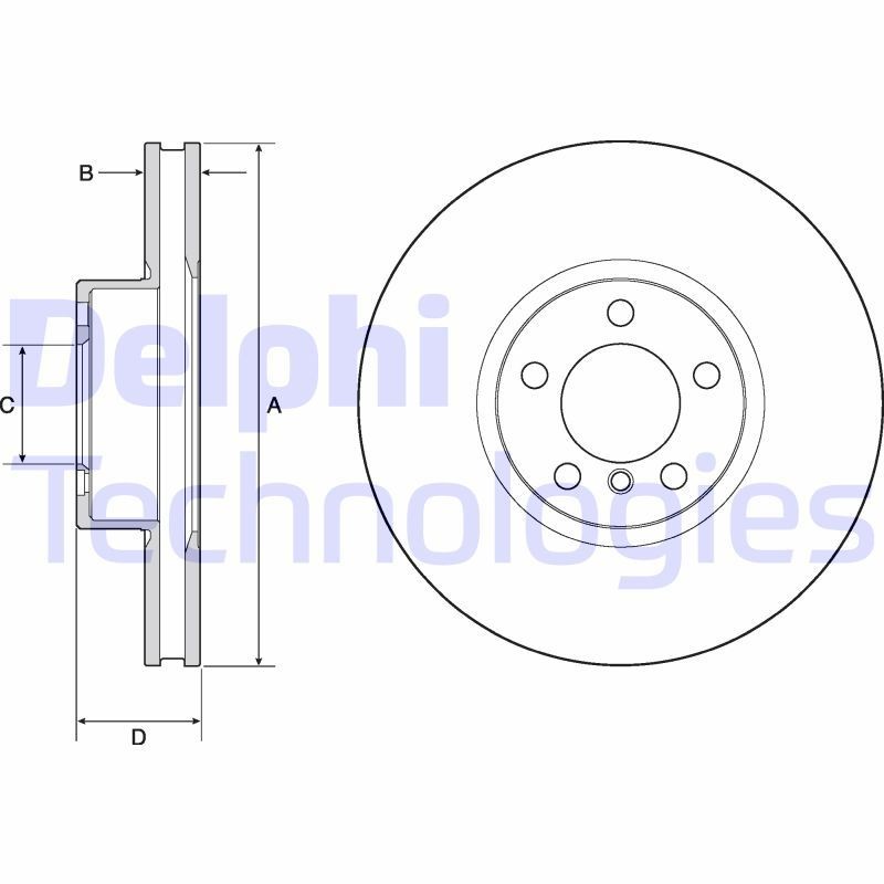 DELPHI BG9141C: Δισκόπλακα Ø: 348mm, αεριζόμενο, Ø: 348mm, με επίστρωση