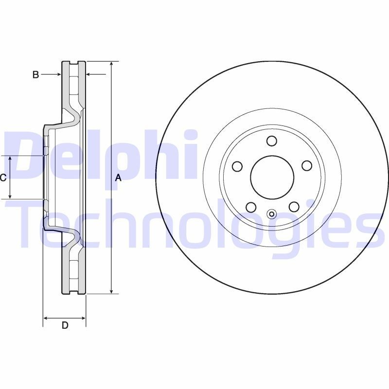 DELPHI BG9172C: Piduriketas Ø: 356mm, õhutusega, Ø: 356mm, kaetud