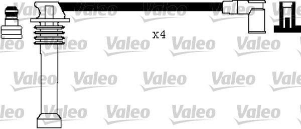VALEO 346367: Süütesüsteemikomplekt Silikoon, 180mm