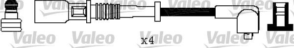 VALEO 346555: Süütesüsteemikomplekt Silikoon, 540mm