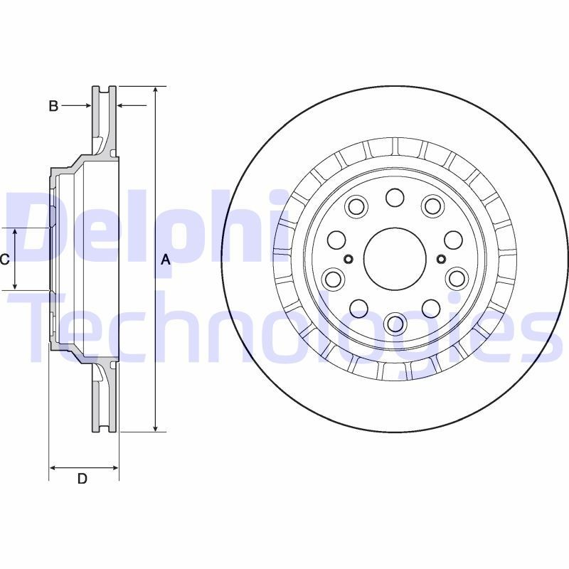 DELPHI BK1478: Kit cuscinetto ruota senza sensore n° giri, senza cuscinetto ruota integrato, con anello sensore ABS