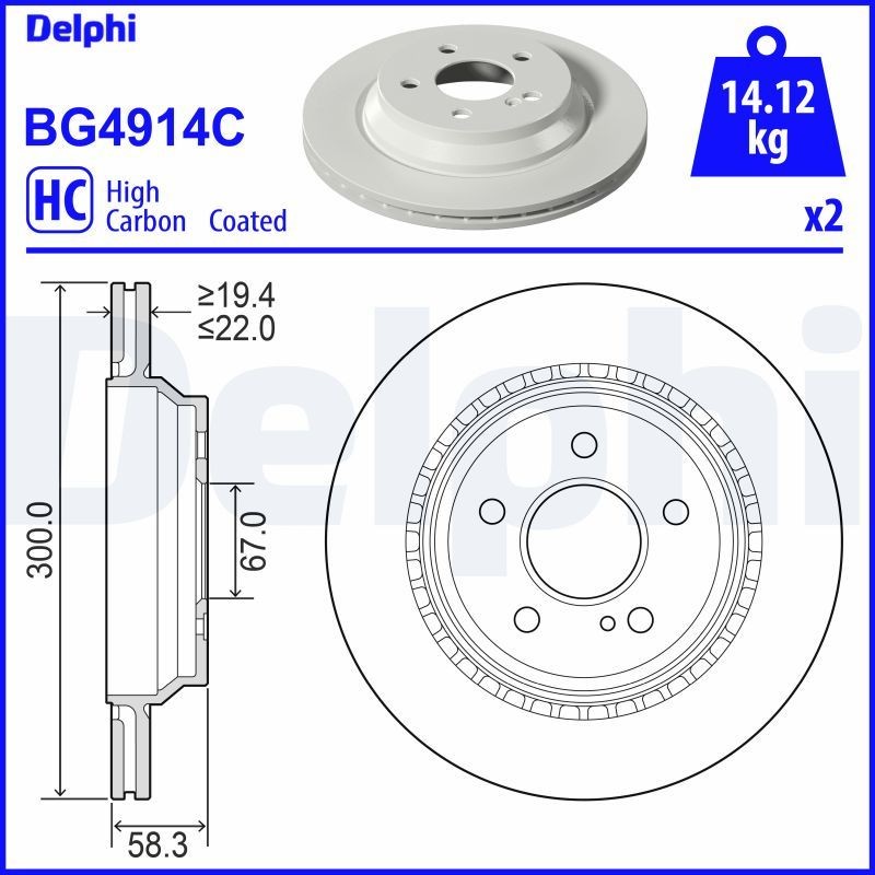 DELPHI BK1618: Hjullager med turtallsensor, uten hjulfestebolt, uten integrert hjullager, uten ABS sensorring