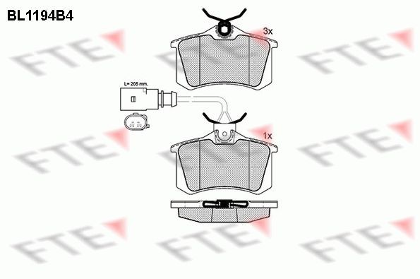FTE BL1194B4: Piduriklotsid