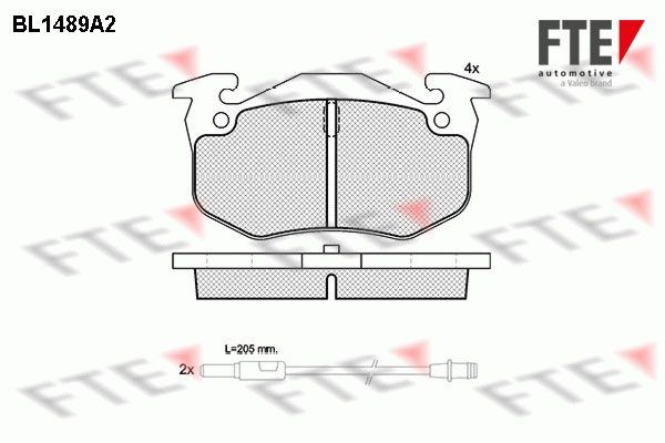 FTE BL1489A2: Plăcuțe de frână