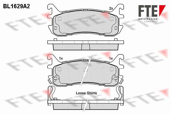 FTE BL1629A2: Plăcuțe de frână