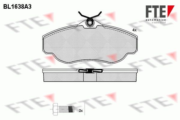 FTE BL1638A3: Plăcuțe de frână