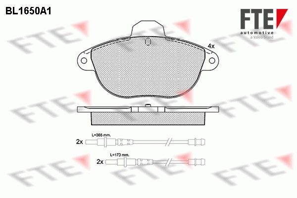 FTE BL1650A1: Plăcuțe de frână