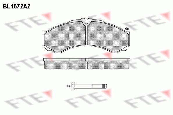 FTE BL1672A2: Plăcuțe de frână