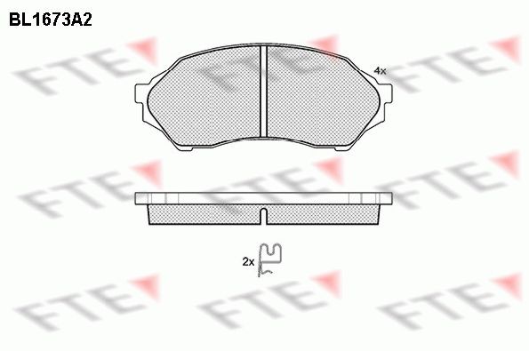 FTE BL1673A2: Plăcuțe de frână