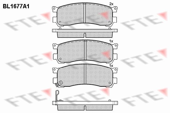 FTE BL1677A1: Plaquettes de frein
