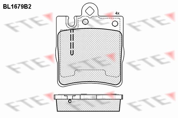 FTE BL1679B2: Plaquettes de frein
