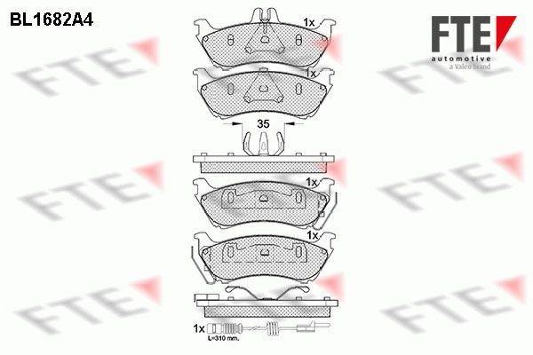 FTE BL1682A4: Plăcuțe de frână