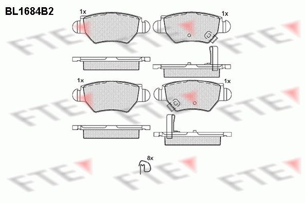FTE BL1684B2: Piduriklotsid