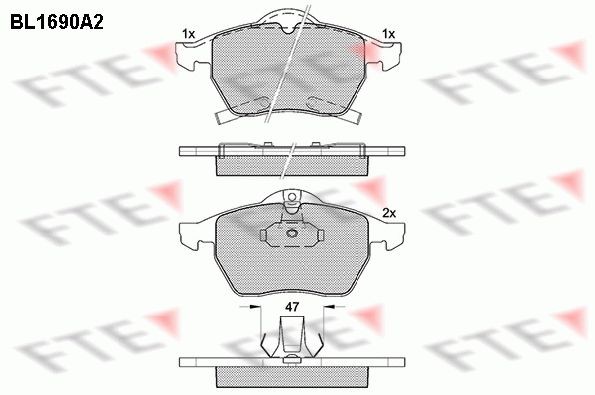 FTE BL1690A2: Piduriklotsid