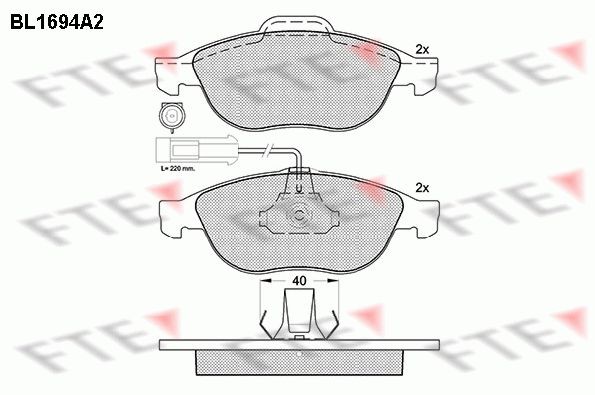 FTE BL1694A2: Piduriklotsid