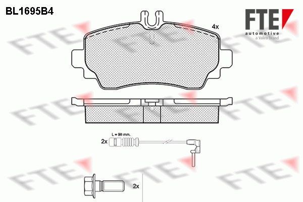 FTE BL1695B4: Plăcuțe de frână