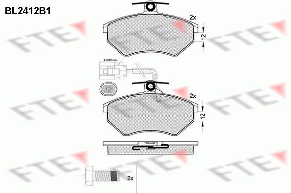 FTE BL2412B1: Plăcuțe de frână