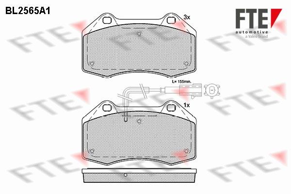 FTE BL2565A1: Kit pastiglie freni