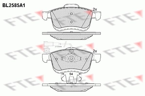 FTE BL2585A1: Plăcuțe de frână