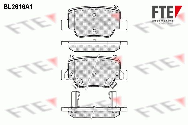 FTE BL2616A1: Plăcuțe de frână