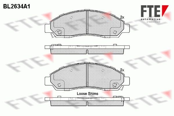 FTE BL2634A1: Plăcuțe de frână