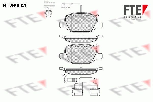 FTE BL2690A1: Piduriklotsid