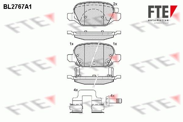 FTE BL2767A1: Plăcuțe de frână