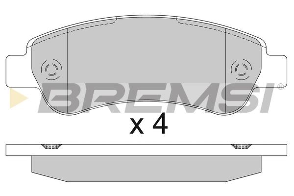 BREMSI BP3286: Kit pastiglie freni Assale posteriore