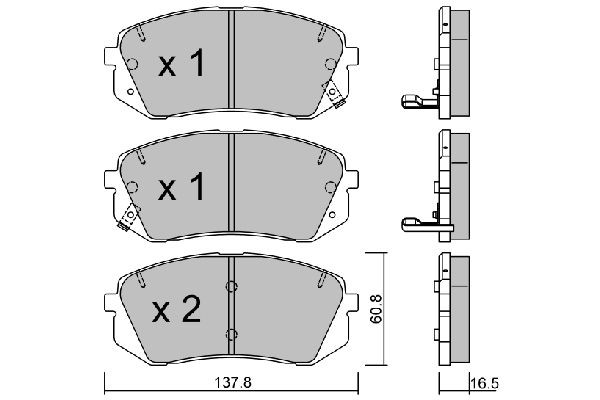 AISIN BPHY-1002: Bremseklosser Premium ADVICS by AISIN