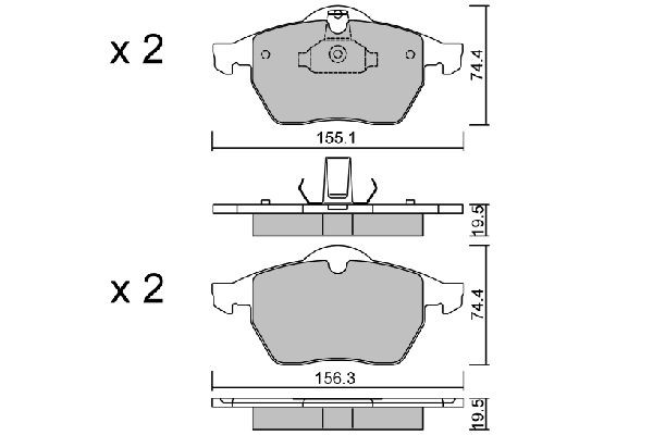 AISIN BPOP-1012: Piduriklotsid Premium ADVICS by AISIN