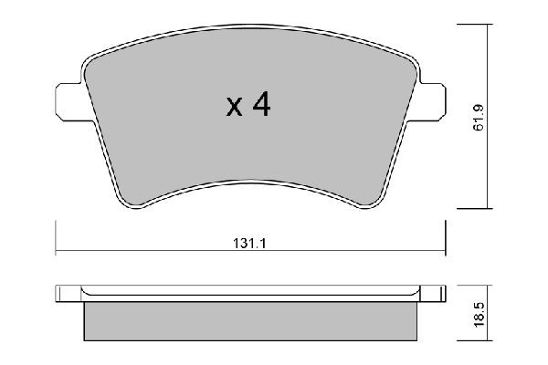 AISIN BPRE-1014: Plăcuțe de frână Premium ADVICS by AISIN