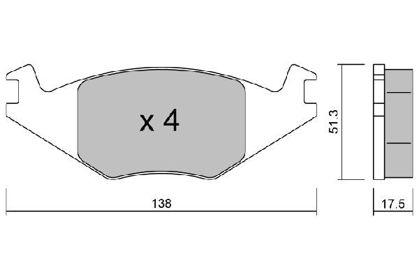 AISIN BPVW-1900: Plaquettes de frein Premium ADVICS by AISIN