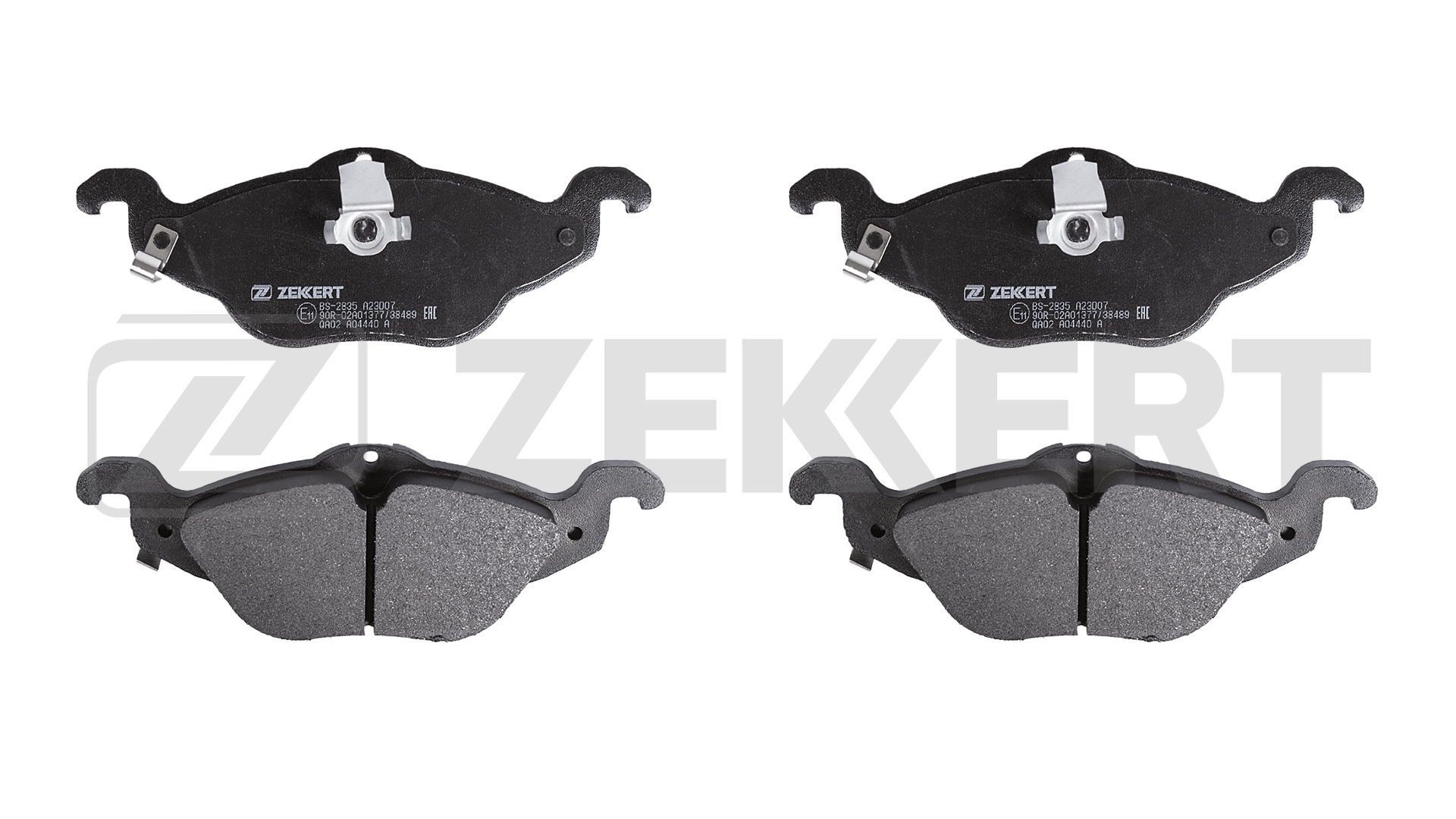 ZEKKERT BS-2835: Plăcuțe de frână punte fata, cu clema piston