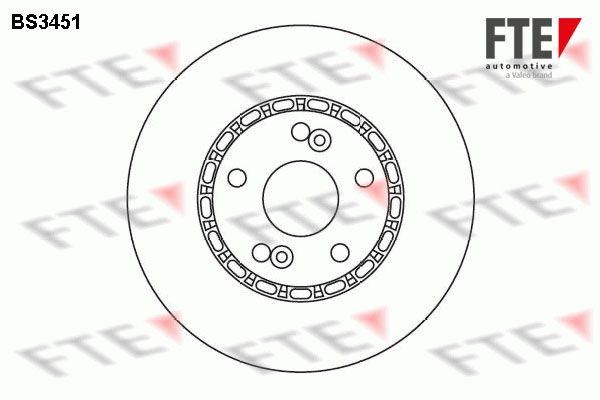 FTE BS3451: Piduriketas Ø: 280mm, sisemine õhutus