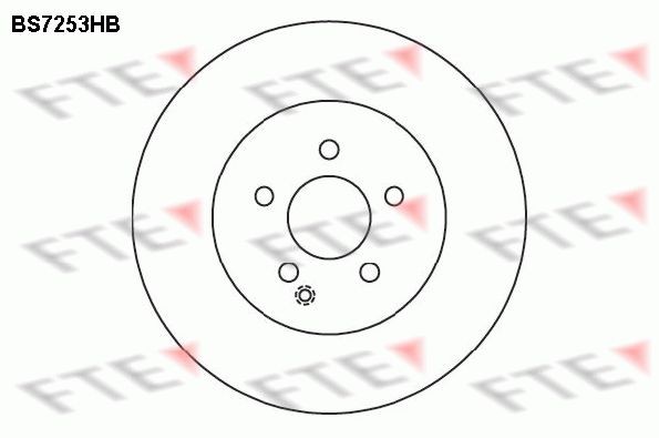 FTE BS7253HB: Piduriketas Ø: 322mm, sisemine õhutus, Ø: 322mm, kaetud