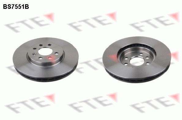FTE BS7551B: Piduriketas Ø: 280mm, sisemine õhutus, Ø: 280mm, kaetud