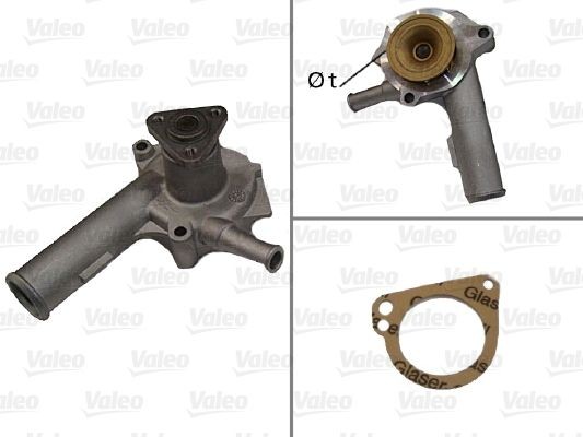VALEO 506127: Pompa apa cu garnituri, fara capac